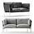 Cloud Sofa: Cozy 2-Seater Haven 3D model small image 1
