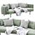 Modern Torii Sofa by Minotti - Elegant and Stylish 3D model small image 2