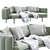 Modern Torii Sofa by Minotti - Elegant and Stylish 3D model small image 3