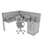 Streamline Office Furniture 3D model small image 7