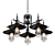 Industrial Cone Chandelier 3D model small image 2