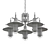 Industrial Cone Chandelier 3D model small image 1