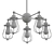 Rustic Wire Cage Chandelier 3D model small image 2