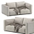 Sleek Modular Sofa Set 3D model small image 1