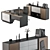 Executive Office Furniture Set 3D model small image 1