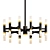 Elegant Draven LED Chandelier 3D model small image 3