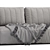 Modern Luna Sofa: Sleek 3-Seater 3D model small image 6