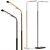 Sleek Marble LED Floor Lamp 3D model small image 1