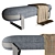 Elegant Ribbon-Inspired Giorgetti Bench 3D model small image 1