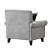 Modern Tula Fabric Accent Chair 3D model small image 3