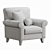 Modern Tula Fabric Accent Chair 3D model small image 4