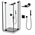 Cezares Shower Enclosures Set: Modern Designs for Luxury Bathrooms 3D model small image 2