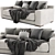 West Elm Dalton 2 Seater Sofa 3D model small image 2