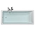 Elegant Roca Element Acrylic Bathtub 3D model small image 4