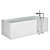 Elegant Roca Element Acrylic Bathtub 3D model small image 5