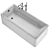 Elegant Roca Element Acrylic Bathtub 3D model small image 7