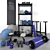 Blue and Gray Home Gym Set 3D model small image 1