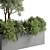 Outdoor Garden Concrete Vase Collection 3D model small image 5