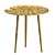 Glamorous Gold Leaf Side Table 3D model small image 1