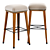 Windsor Bar Stool: Elegant Seating 3D model small image 2