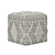 Buckland Geometric Pouf Ottoman: Stylish + Comfy 3D model small image 1