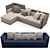 Elegant Fendi Casa Borromini Sofa 3D model small image 1