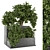 Rustic Outdoor Planter Set in Concrete Pot 3D model small image 1