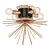 Hedgehog Brass Chandelier: Modern Elegance 3D model small image 1