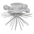 Hedgehog Brass Chandelier: Modern Elegance 3D model small image 2