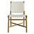 Elegant White Woven Leather Chair 3D model small image 2