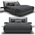 Stylish Minotti Bed: Modern Elegance 3D model small image 2