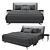 Stylish Minotti Bed: Modern Elegance 3D model small image 6