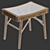 Zara Home Wood and Rattan Bench - Small 3D model small image 4