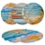 Versatile Round Rugs Set 3D model small image 1