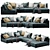 Modern Blanche Katarina Sectional 3D model small image 3