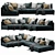 Modern Blanche Katarina Sectional 3D model small image 7