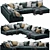 Modern Blanche Katarina Sectional 3D model small image 8