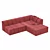 Sleek Olive Corner Sofa 3D model small image 2