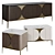 Art Deco Chest of Drawers & Bedside 06 3D model small image 2