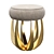 Luxury Betty Stool with Plush Blanket 3D model small image 2