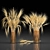 Elegant Wheat Spikelet Bouquet 3D model small image 1