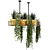 Metal Box Hanging Indoor Plants - Set of 210 3D model small image 5