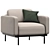 Jarrod Forest Green Armchair: Stylish and Comfortable 3D model small image 1