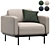 Jarrod Forest Green Armchair: Stylish and Comfortable 3D model small image 6