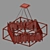 Crystal Cella Pendant Chandelier 3D model small image 2