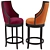 Sprintz Furniture Retro Swivel Barstool 3D model small image 1