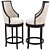 Sprintz Furniture Retro Swivel Barstool 3D model small image 3