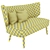 Sleek Swoon Duke Sofa 3D model small image 5