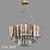 Golden Crystal Pendant Chandelier by Bogate's 3D model small image 1