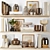Title: Modern Decor Set - Shelf, Vases, Dishes & Books 3D model small image 1